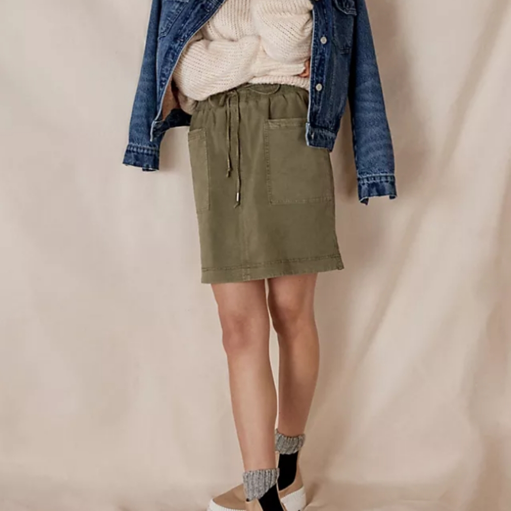 Anthropologie | Paper Bag Mini Utility Skirt